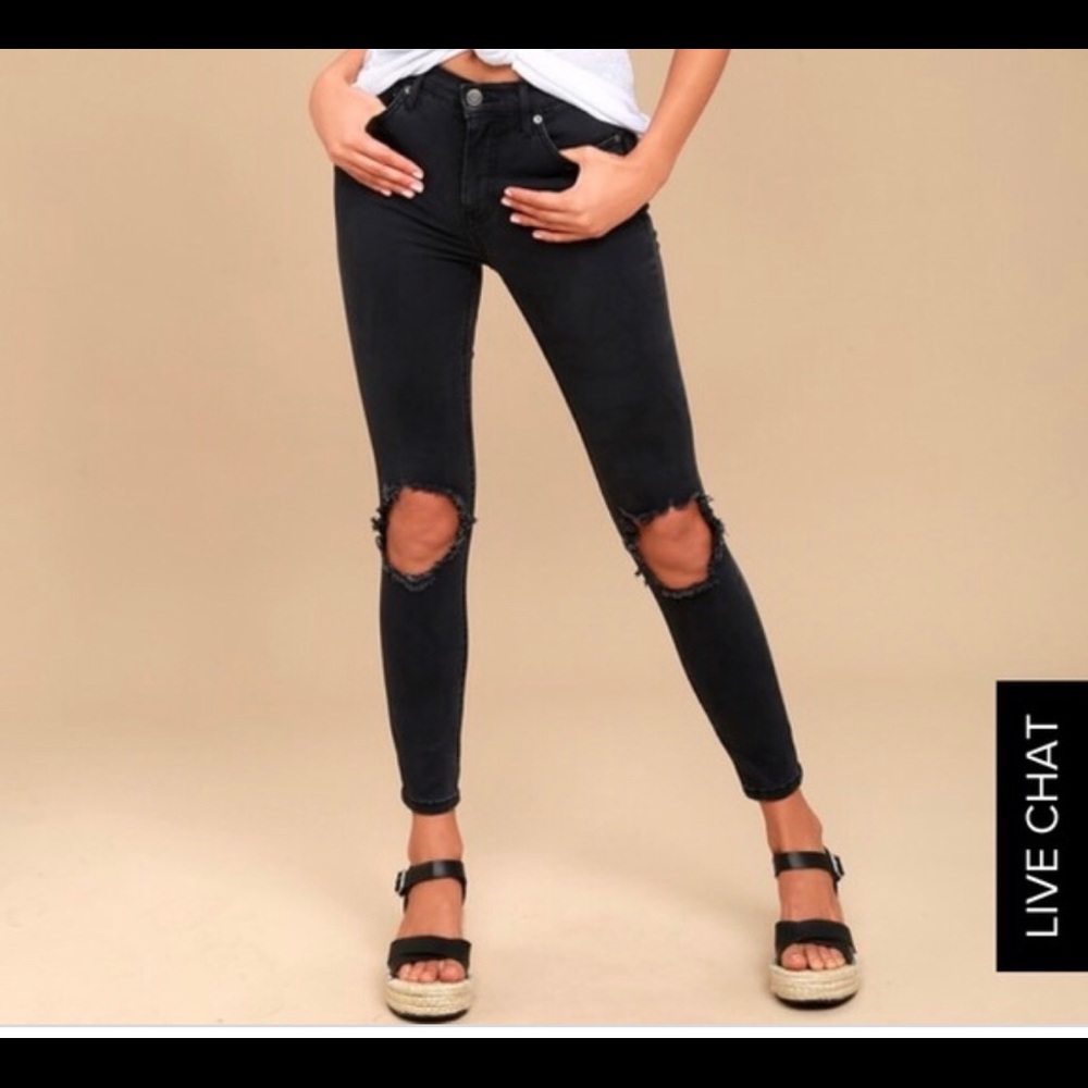 Free people busted knee jeans